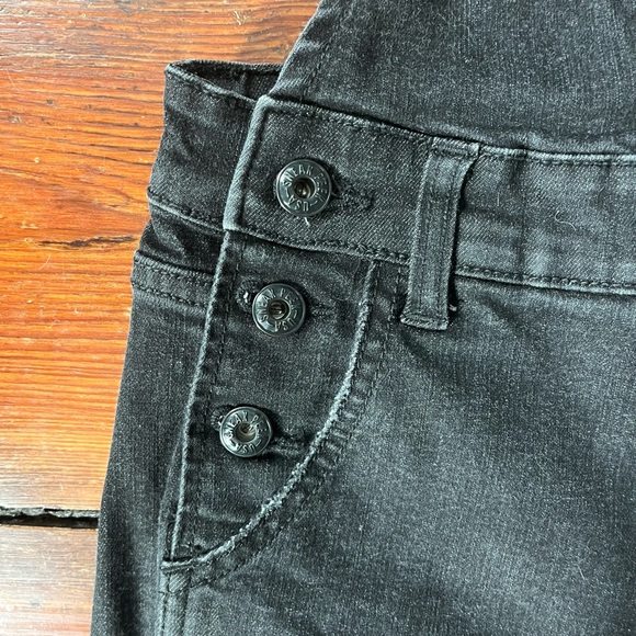 Washed Black Denim Overalls - Picture 5 of 6